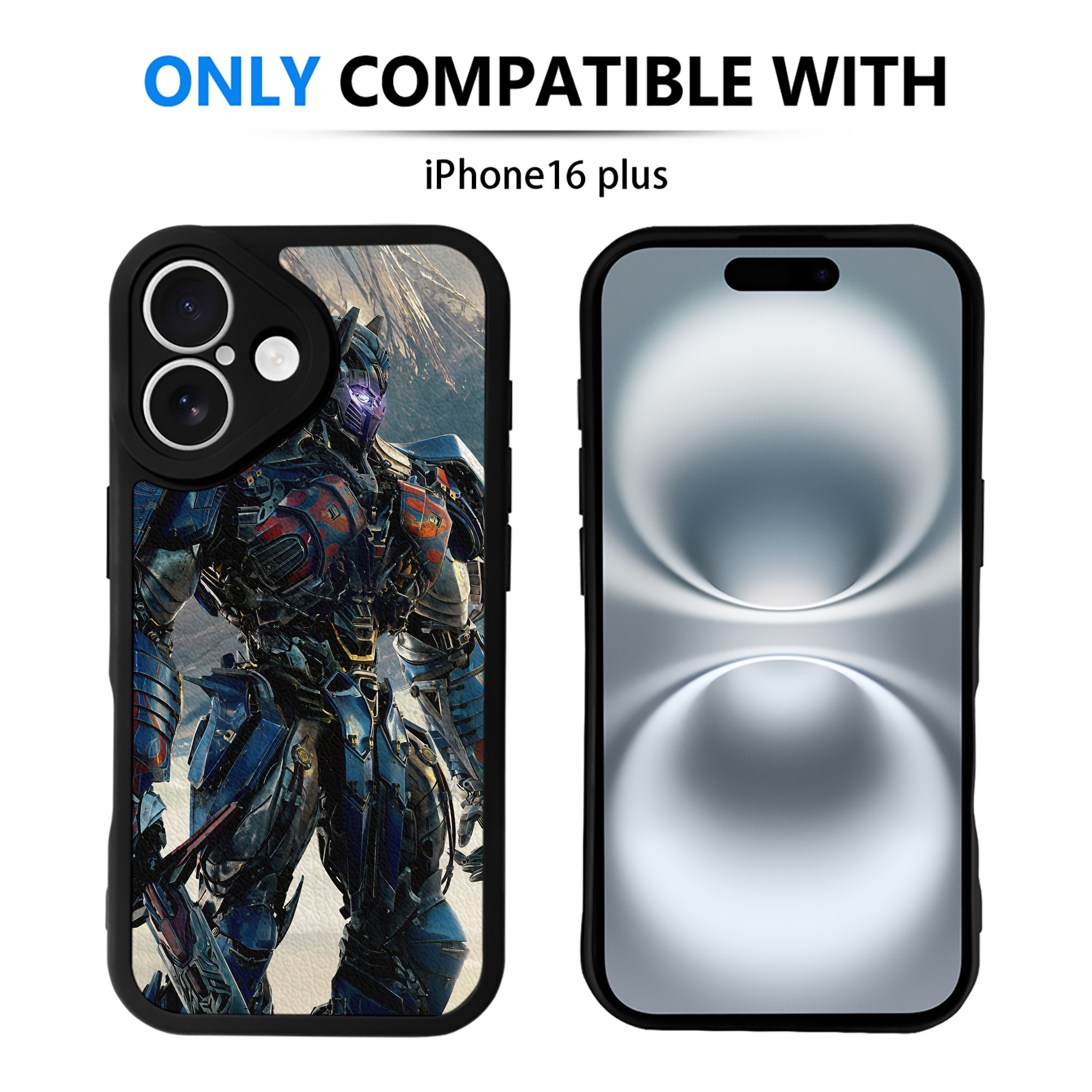 （画像用） Transformers トランスフォーマー 【iPhone 16シリーズ対応】シリコンスマホケース（レザー調） 材質：シリコン